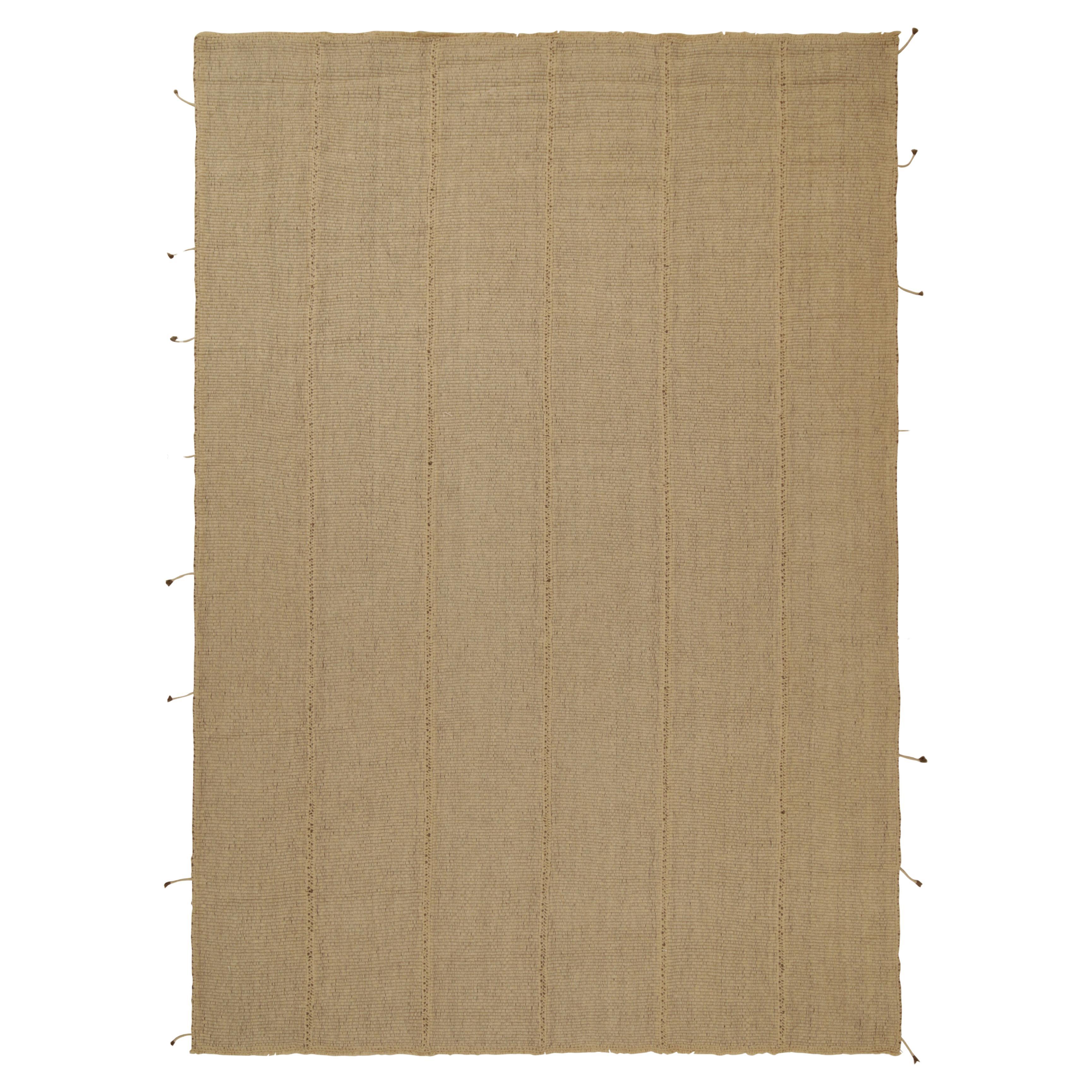 Rug & Kilim: Kilim contemporaneo in beige con sfumature marroni