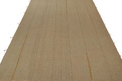 Rug & Kilim’s Contemporary Kilim in Beige with Gold and Brown Accents