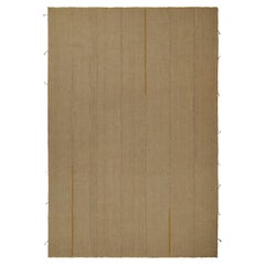 Rug & Kilim’s Contemporary Kilim in Beige with Gold and Brown Accents