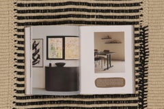Rug & Kilim’s Contemporary Kilim in Beige with Striped Central Column in Black