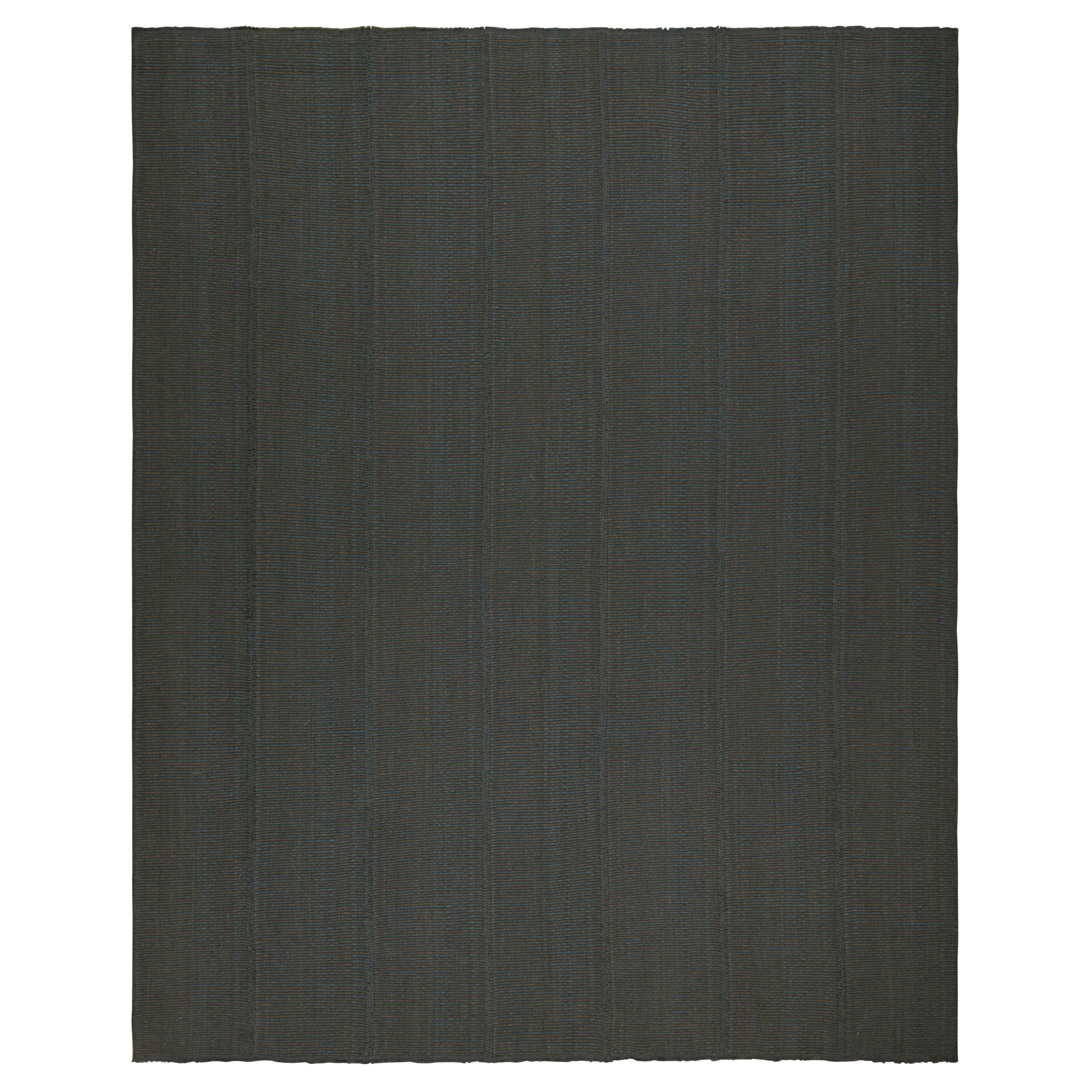 Rug 
Kilim è un kilim contemporaneo di colore nero con accenti blu. in vendita