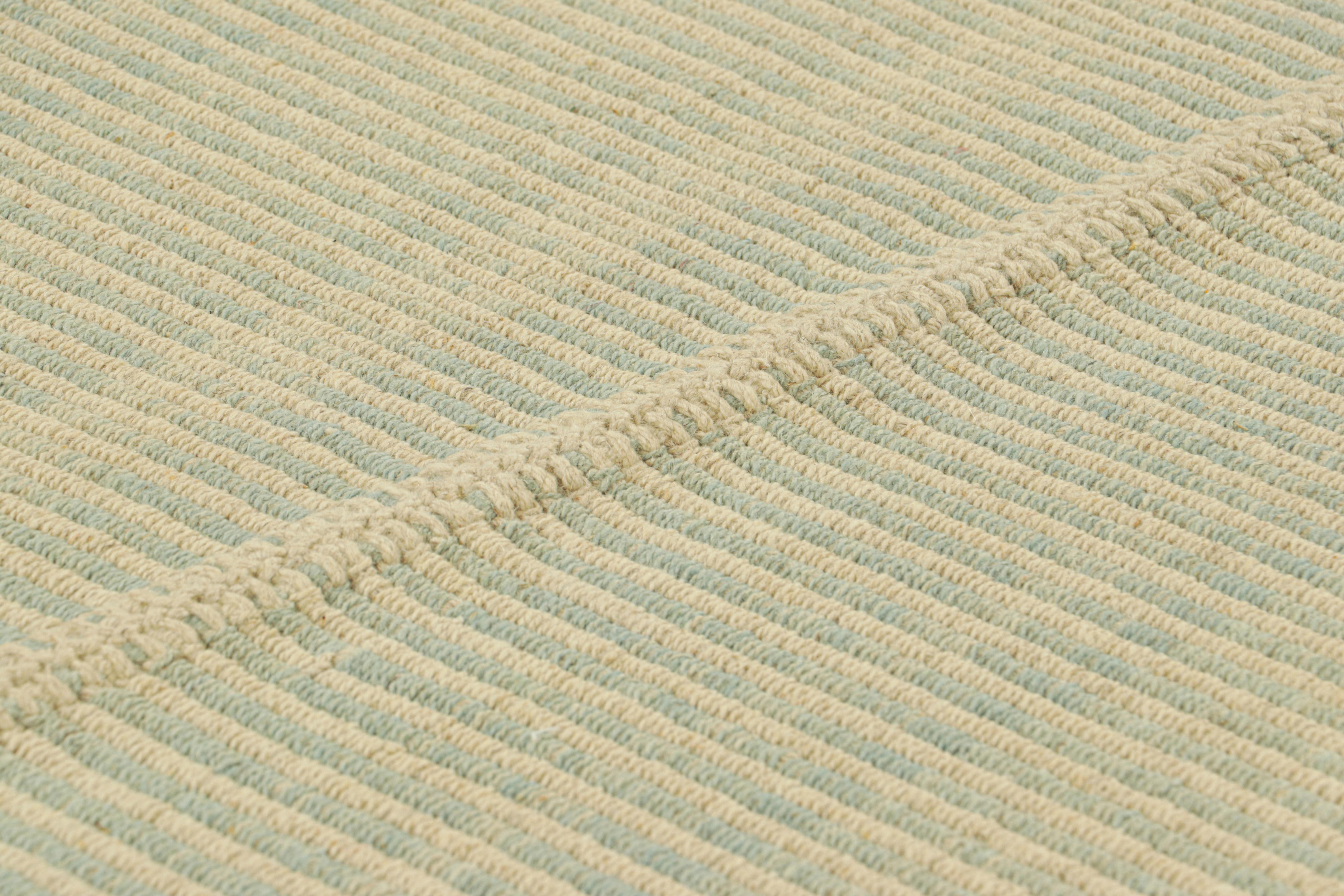 Tissé à la main en laine, ce Kilim 3x4 fait partie d'une nouvelle collection de tissage plat personnalisable de Rug & Kilim.

Sur le Design :

