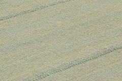 Kilim contemporáneo de Rug & Kilim en rayas de textura azul y beige