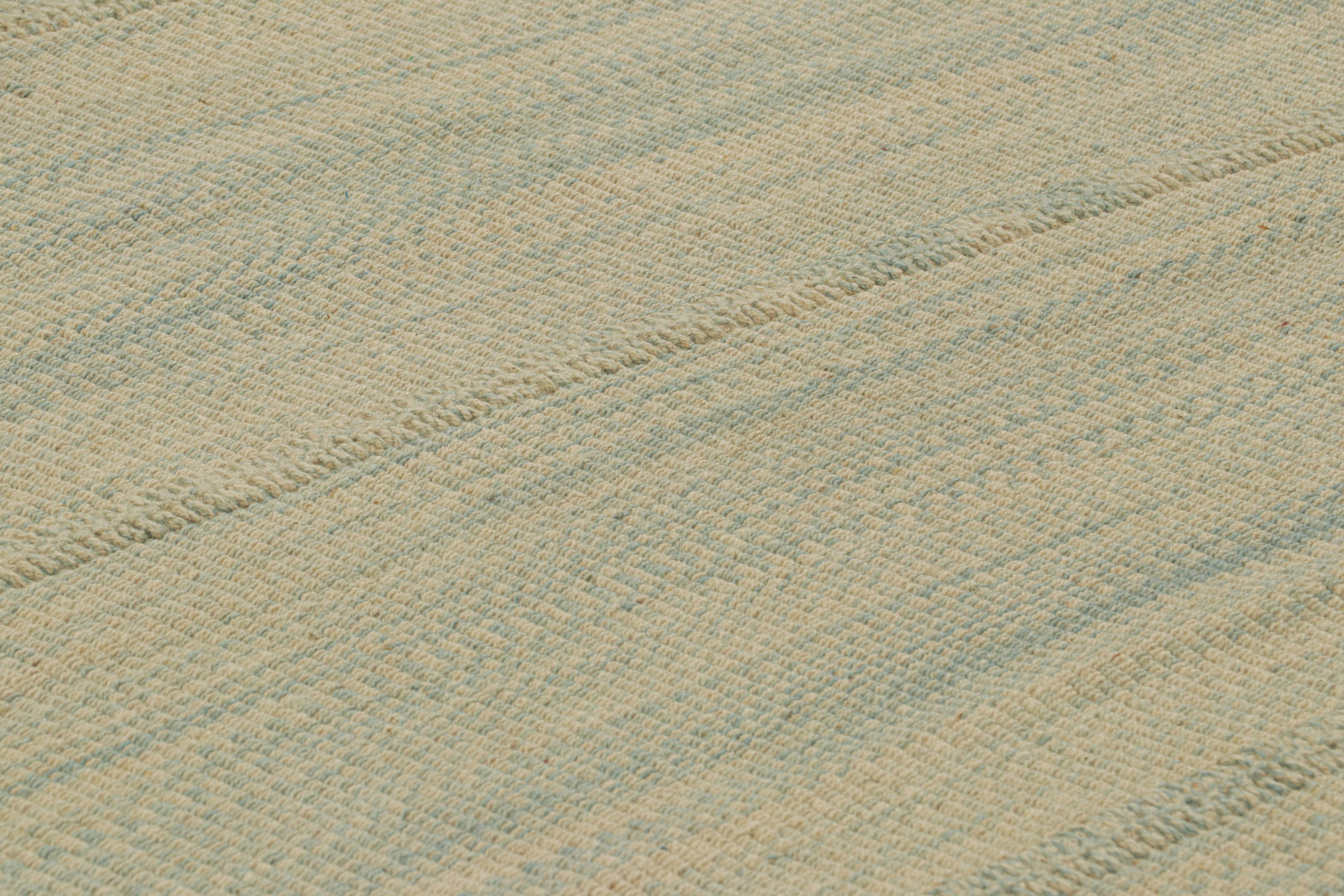 Handgewebte Wolle, ein 8x12-Kilim-Design aus einer originellen neuen zeitgenössischen Flachgewebe-Kollektion von Rug & Kilim.

Über das Design: 

Diese liebevoll Rez Kilims