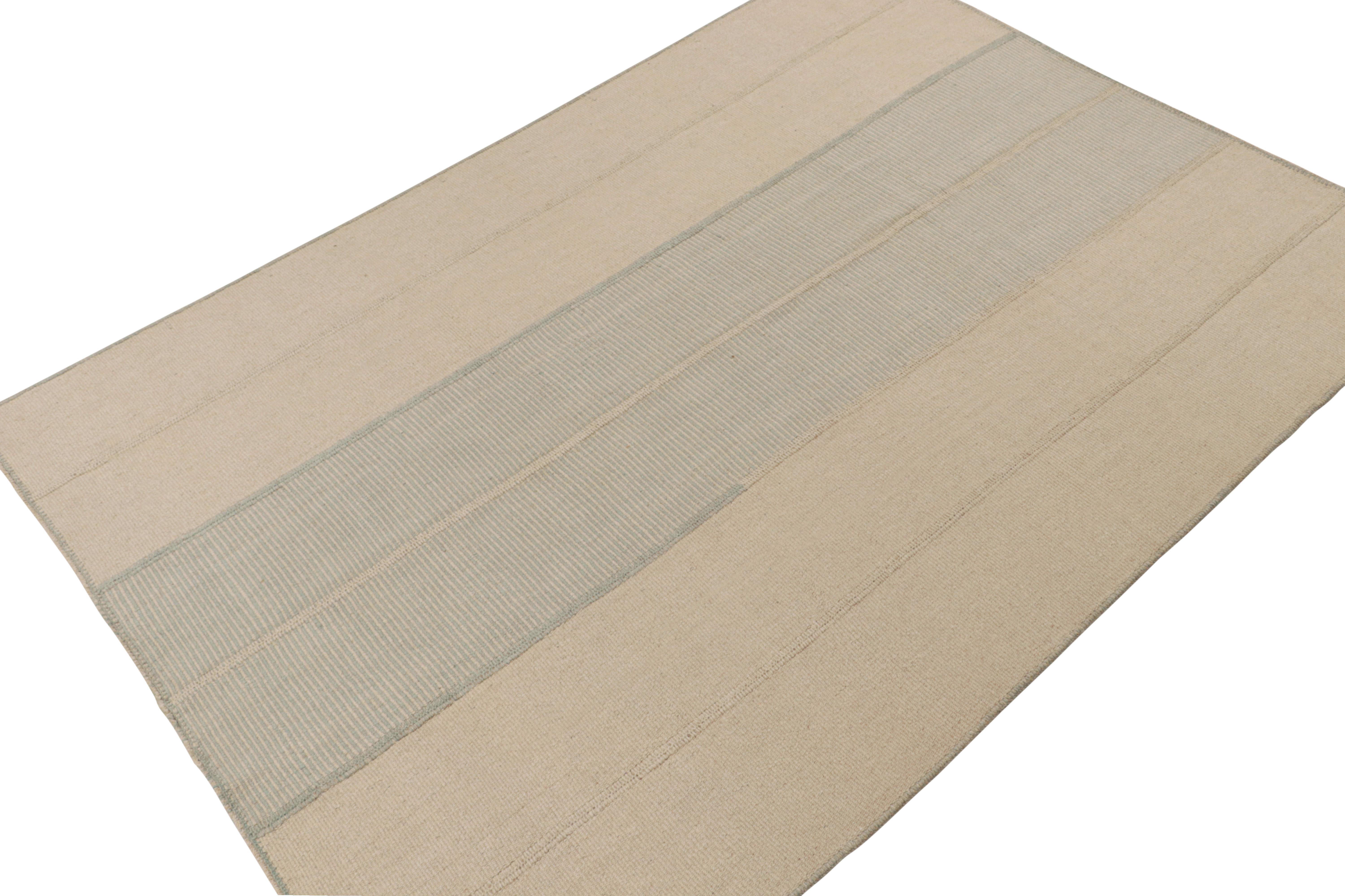 Kilim contemporáneo de Rug & Kilim en azul y beige Persa en venta