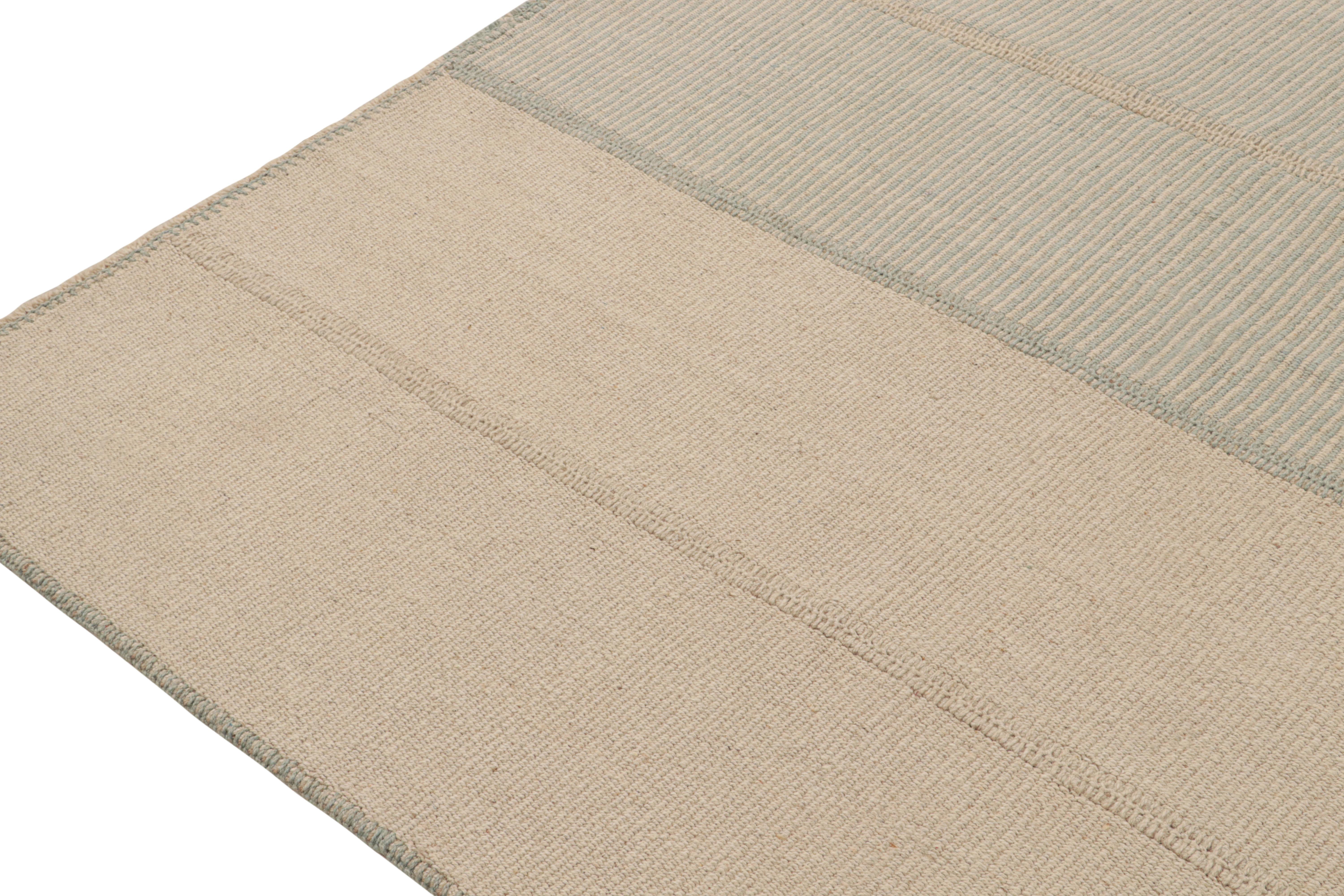 Kilim contemporáneo de Rug & Kilim en azul y beige en Nuevo estado para la venta en Long Island City, NY