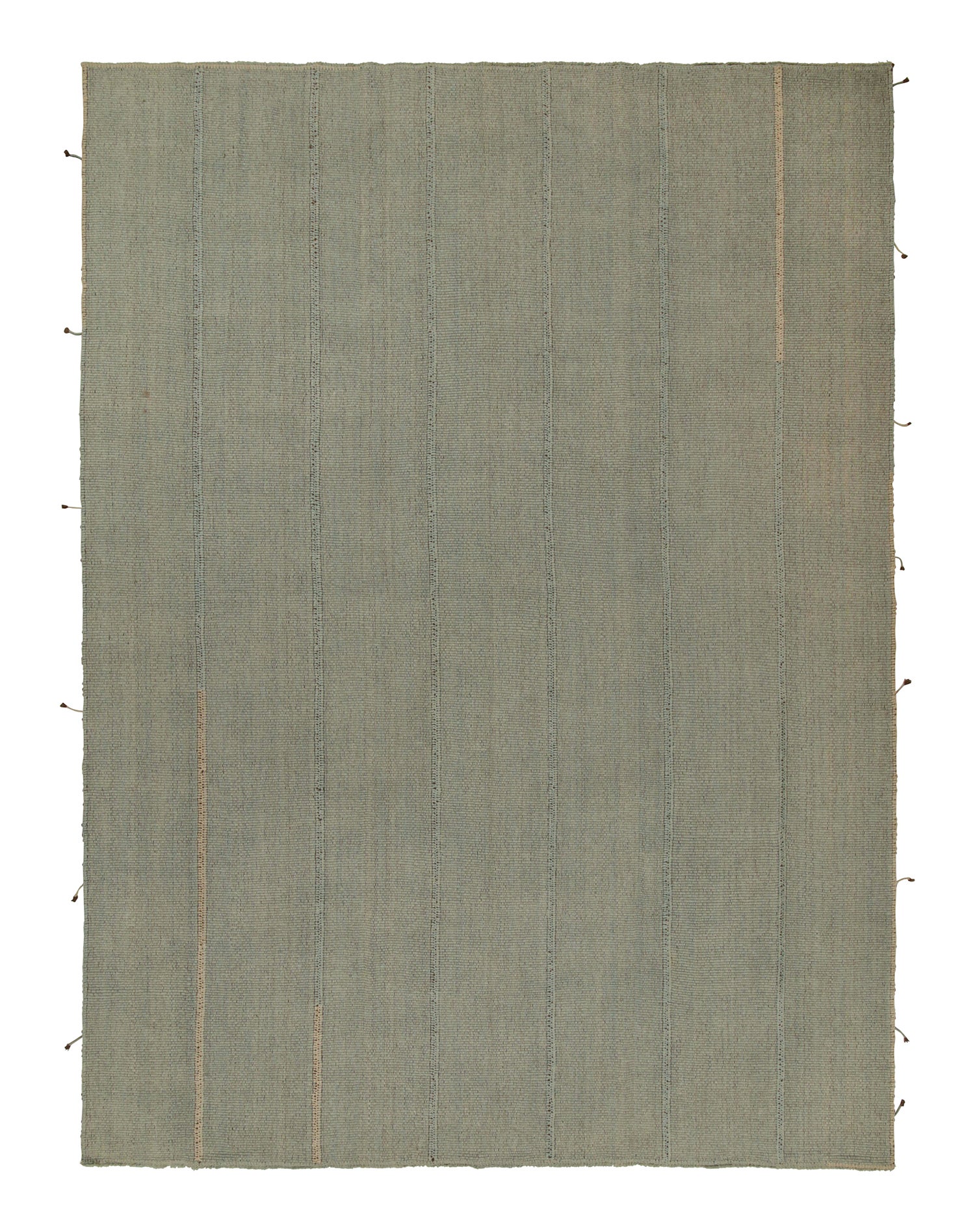 Kilim contemporáneo de Rug & Kilim en azul con detalles en beige