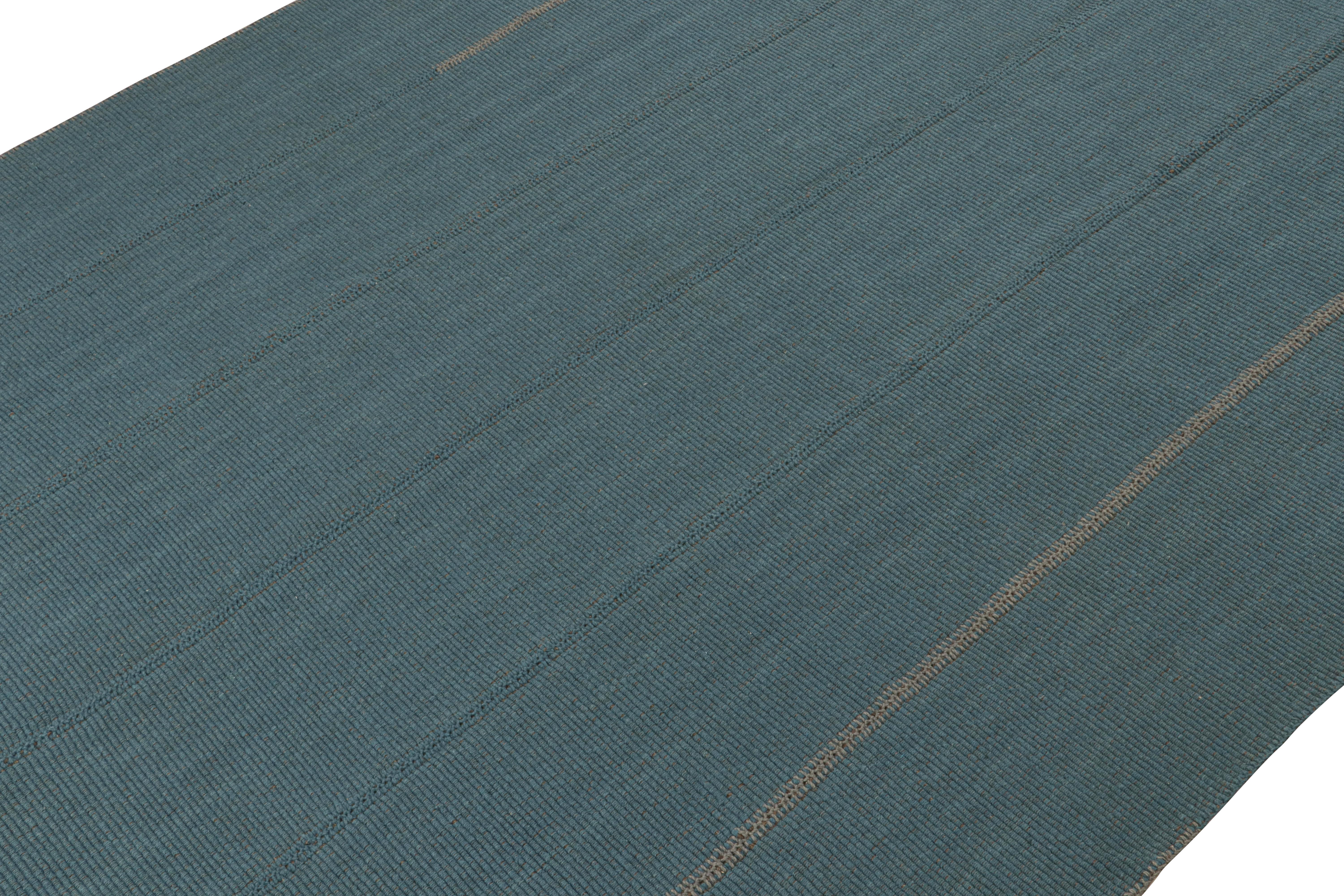Handgewebter 10x14-Kilim aus Wolle aus einer kühnen neuen Linie zeitgenössischer Flachgewebe von Rug & Kilim.

Über das Design: 

Unser neuester 
