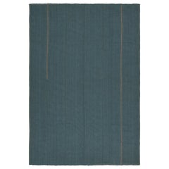 Rug & Kilim's Contemporary Kilim in Blau mit grauen Akzenten