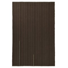 Rug & Kilim’s Contemporary Kilim in Brown & Grey Panel Woven Style