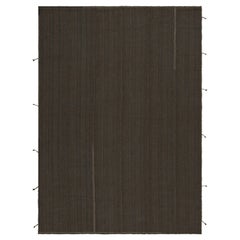 Rug & Kilim's Contemporary Kilim in Brown, mit beigefarbenen Akzenten