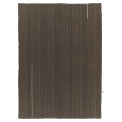Kilim contemporáneo de Rug & Kilim en marrón con rayas apagadas
