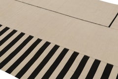Rug & Kilim’s Contemporary Kilim in Cream and Black Tones
