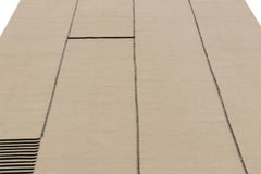 Rug & Kilim’s Contemporary Kilim in Cream and Black Tones