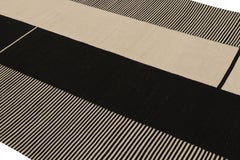 Rug & Kilim’s Contemporary Kilim in Cream and Black Tones
