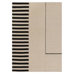 Rug
Kilim
s Contemporary Kilim in Cream and Black Tones (Kilim contemporain dans les tons crème et noir)
