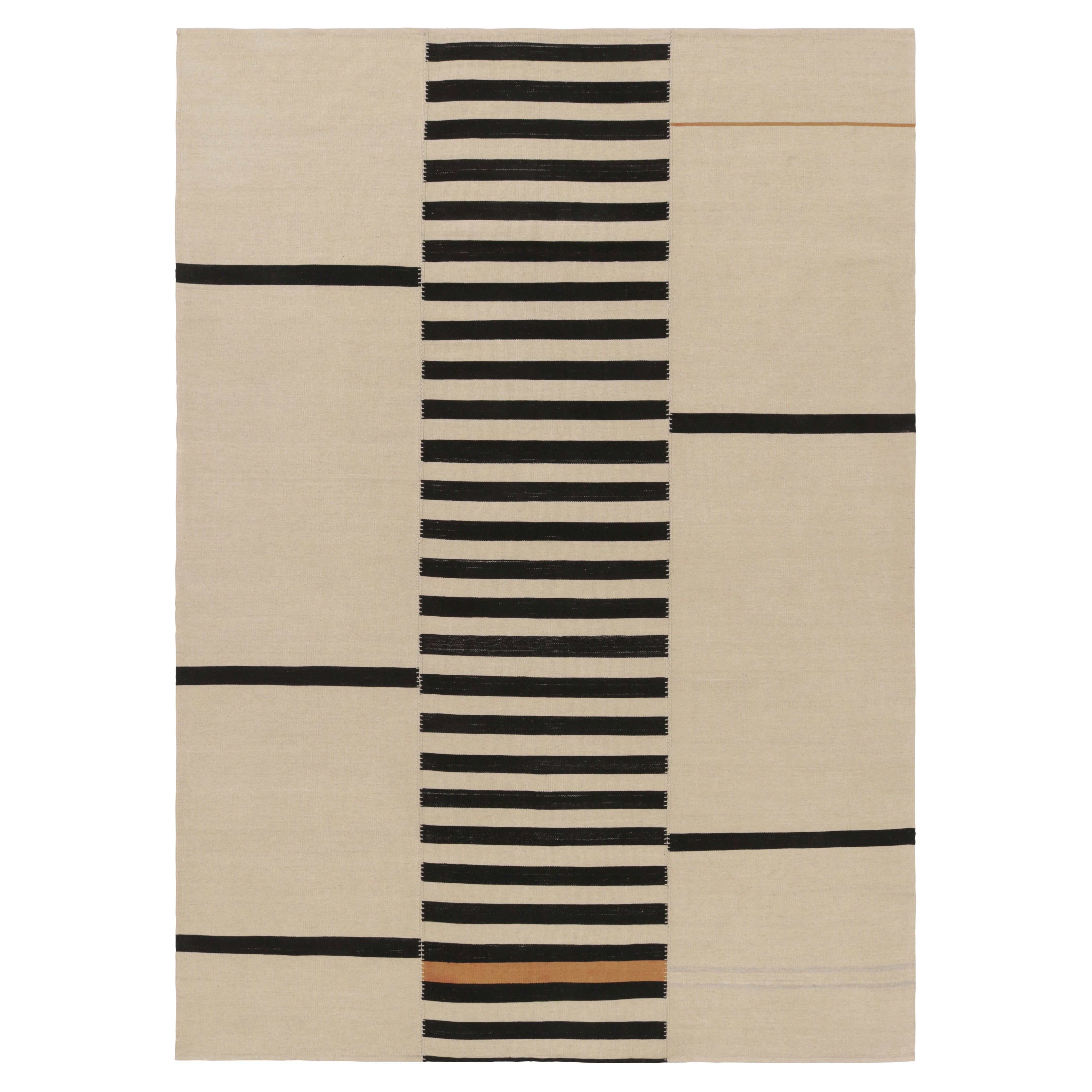 Rug
Kilim
s Contemporary Kilim in Creme- und Schwarztönen