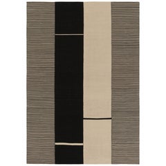 Rug
Kilim
s Contemporary Kilim in Creme- und Schwarztönen