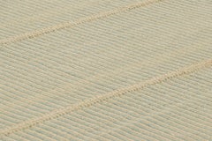 Rug & Kilim's Contemporary Kilim in Cremeweiß und blauen Strukturstreifen