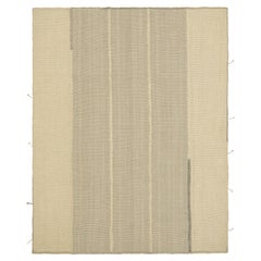 Rug 
Kilim
s Contemporary Kilim in Cremeweiß und grauen Strukturstreifen