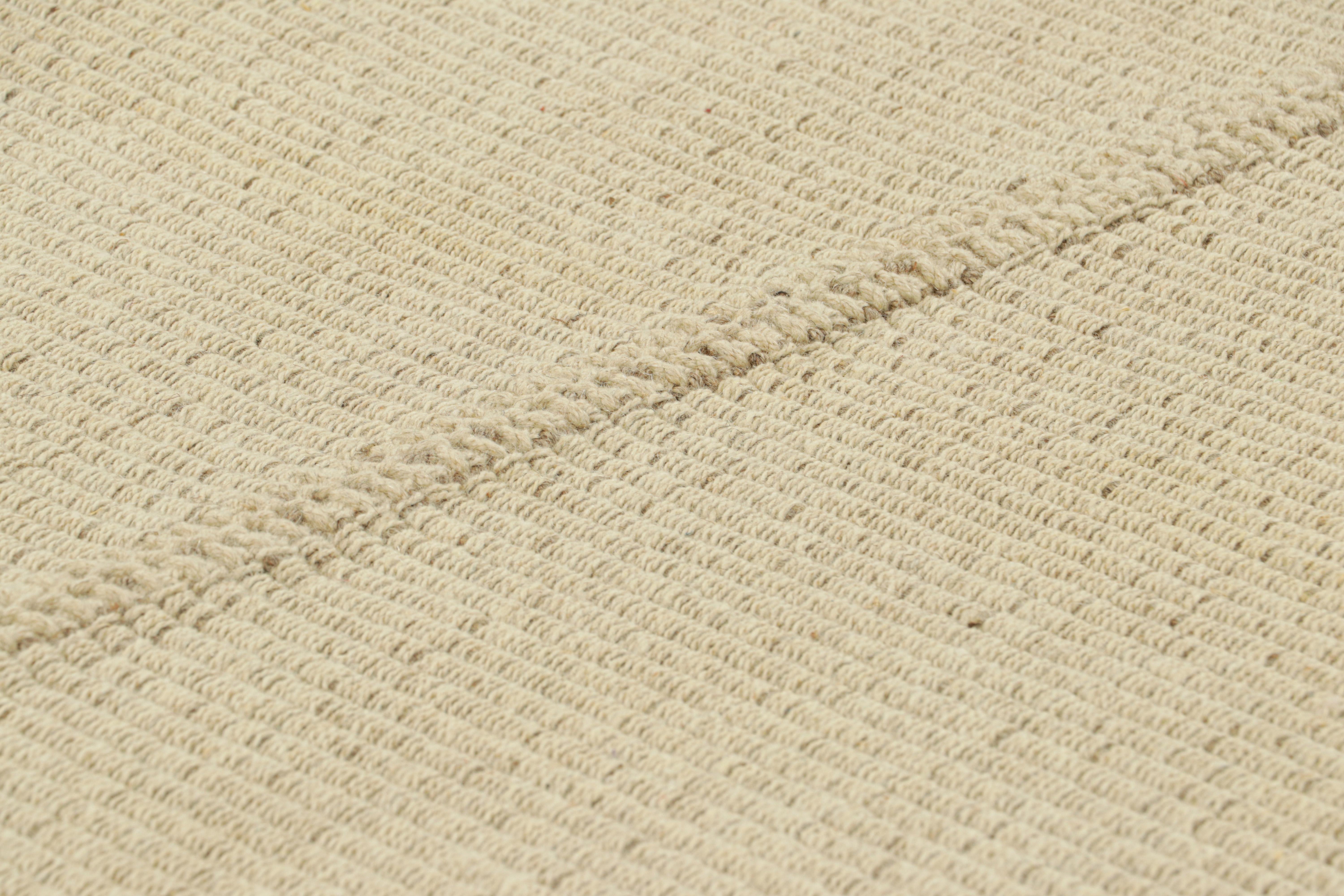 Tissé à la main en laine, ce Kilim 3x4 fait partie d'une nouvelle collection de tissage plat personnalisable de Rug & Kilim.

Sur le Design :

