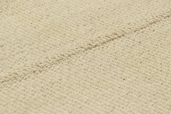 Rug & Kilim’s Contemporary Kilim in Cream White Textural Stripes