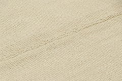 Rug & Kilim’s Contemporary Kilim in Cream White Textural Stripes