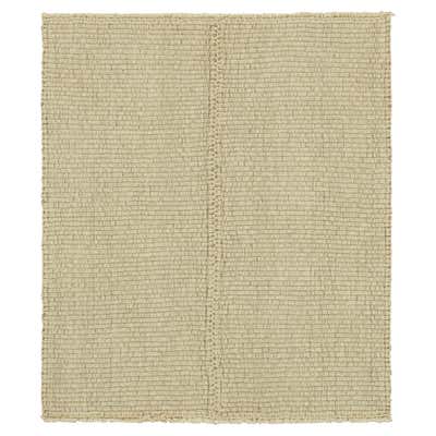 Rug and Kilim’s Modern Textural Rug in Cream White Tones with Ribbed ...