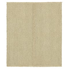 Rug & Kilim's Contemporary Kilim in Cream White Textural Stripes (Kilim contemporain à rayures texturées crème et blanc)