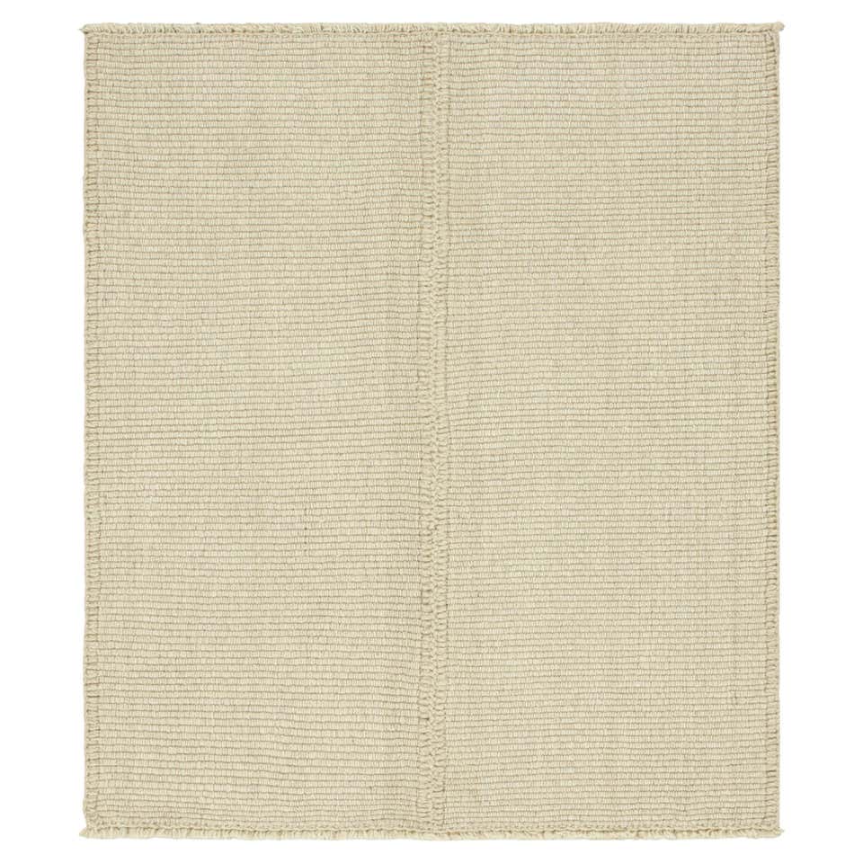 Oversized Rug and Kilim’s Modern Textural Rug in Cream White with ...