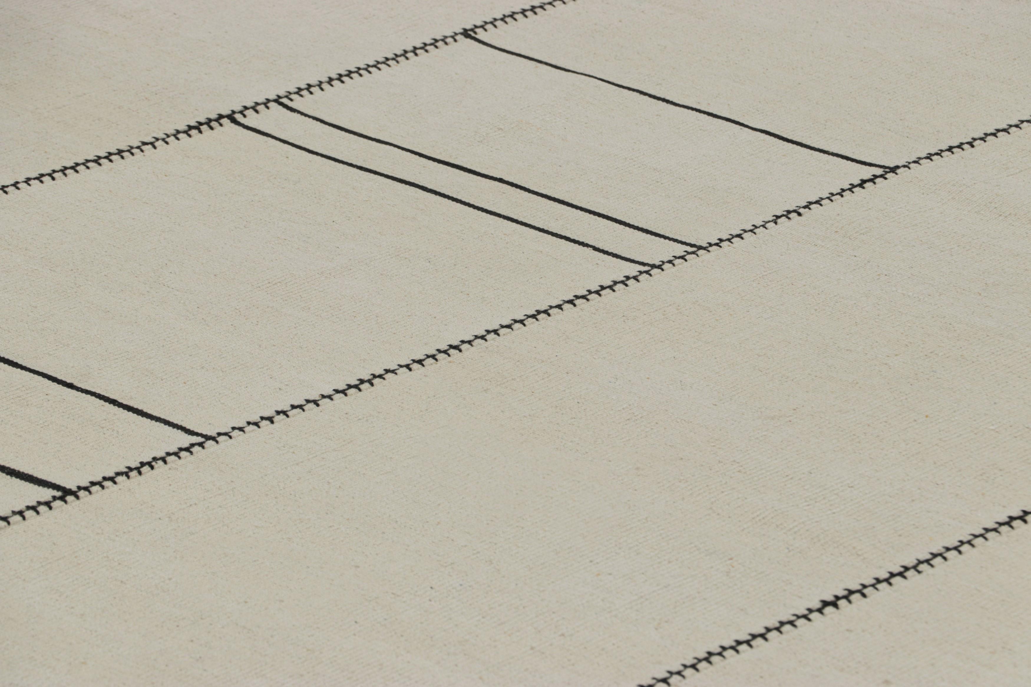 Tissé à la main en laine, ce Kilim contemporain de 7x10 est issu d'une nouvelle collection de tissage plat personnalisable de Rug & Kilim.

Sur le Design :

