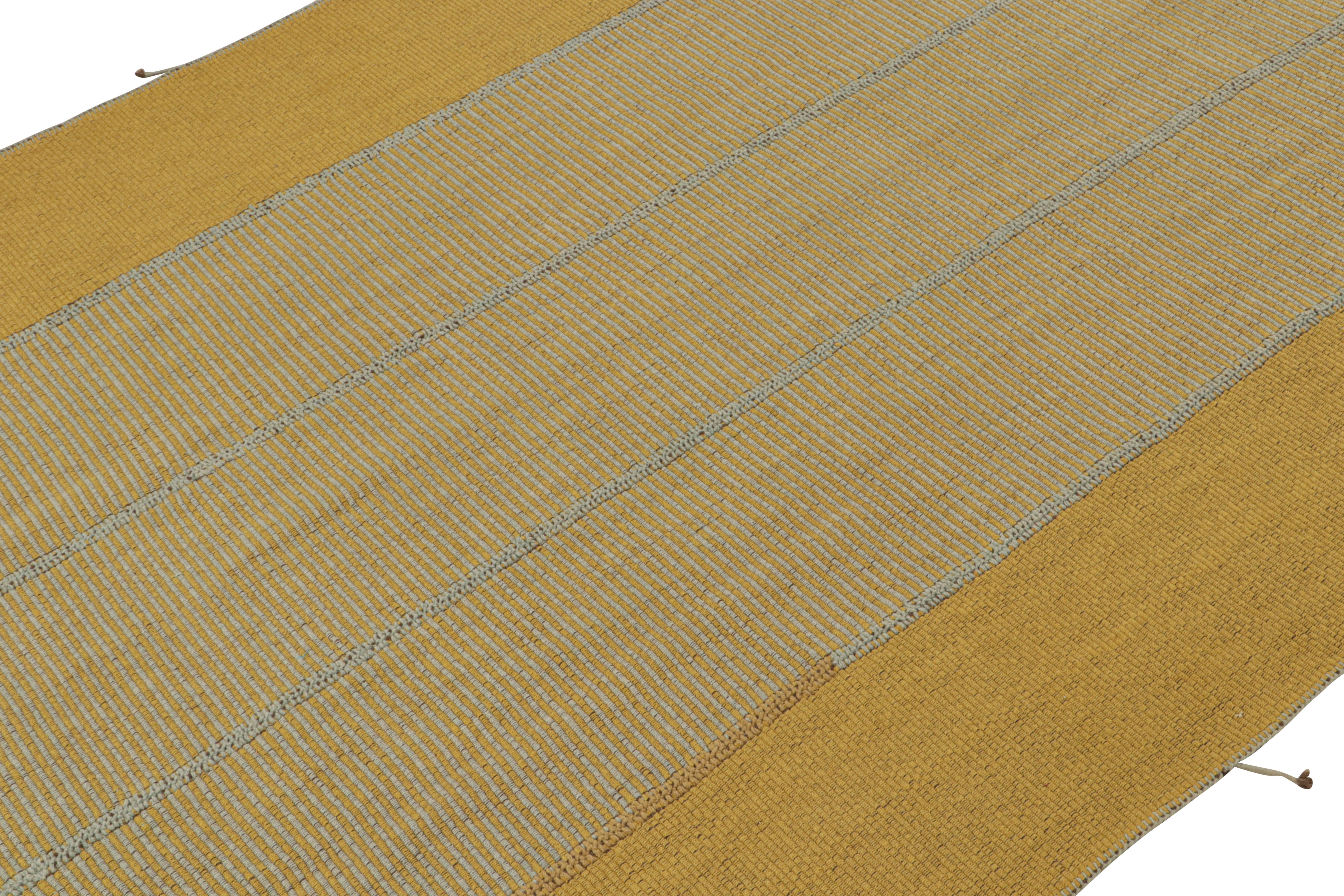 Tessuto a mano in lana, un Kilim 9x12 di una nuova e audace linea di tessuti piatti contemporanei di Rug & Kilim.

Sul design:

 Connotato da una rivisitazione moderna della classica tessitura a pannelli, il nostro ultimo 