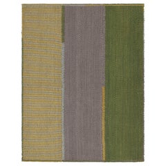 Rug & Kilim’s Contemporary Kilim in Gold, Gray & Green