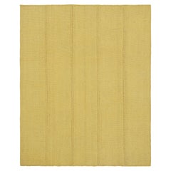 Rug & Kilim’s Contemporary Kilim in Gold Textural Stripes