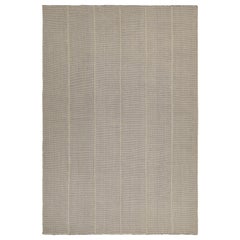 Rug & Kilim’s Contemporary Kilim in Gray & Cream