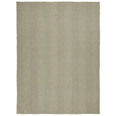 Rug & Kilim’s Contemporary Kilim in Green, with Beige Accents