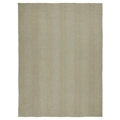 Rug 
Kilim
s Contemporary Kilim in Grün, mit beigefarbenen Akzenten