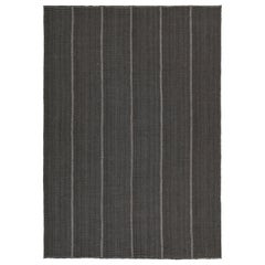 Rug & Kilim's Contemporary Kilim in Grey & Black Stripes (Kilim contemporain à rayures grises et noires)