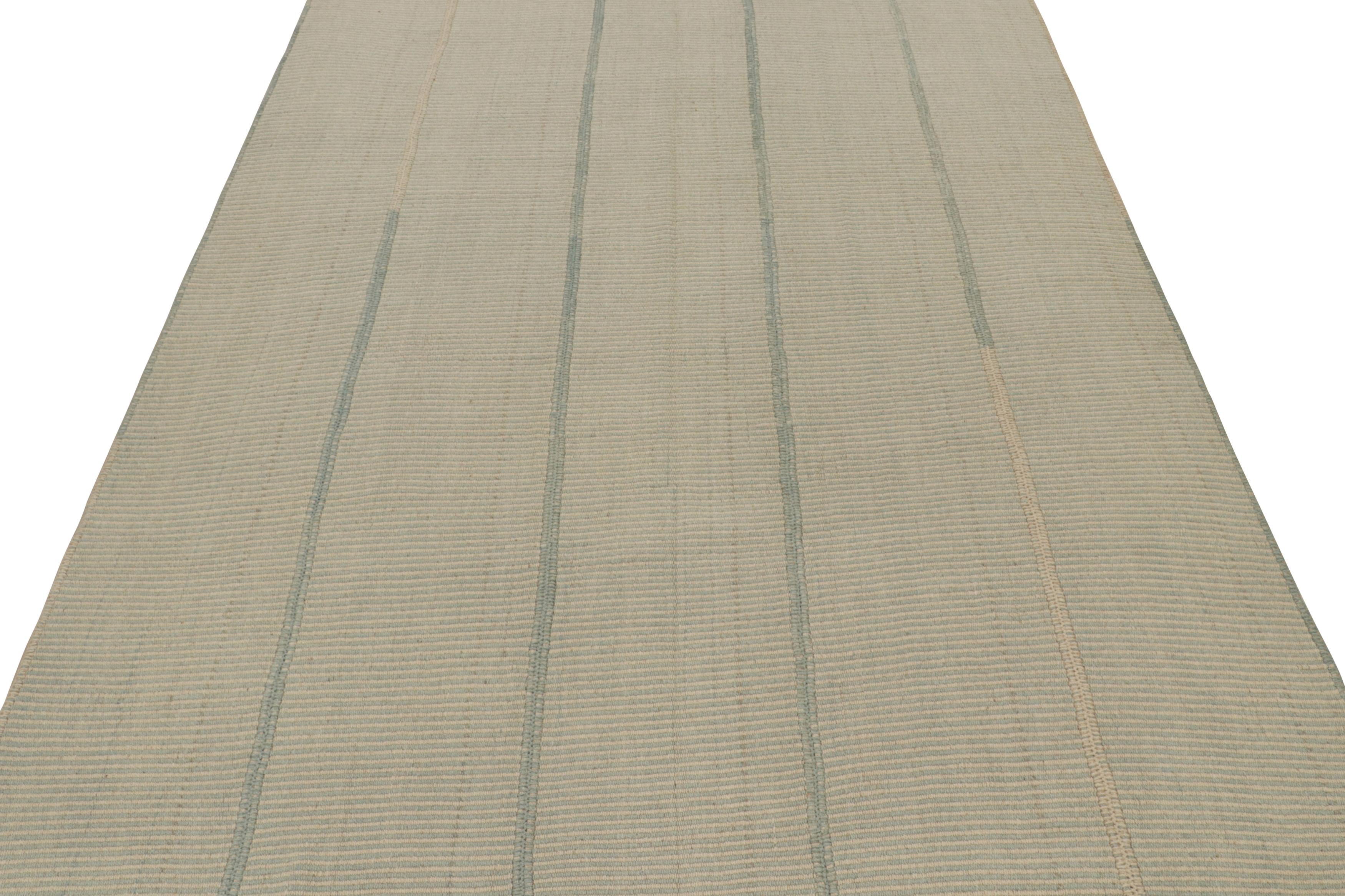 Kilim contemporáneo de Rug & Kilim en  en Beige y Acentos Azules Moderno en venta