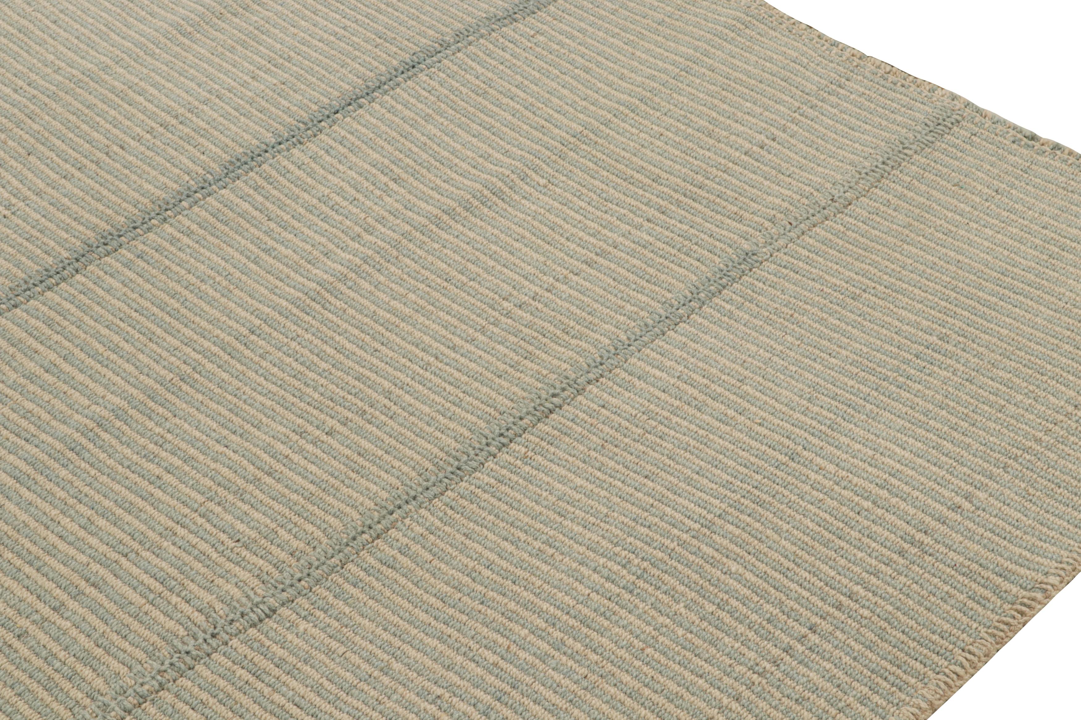 Kilim contemporáneo de Rug & Kilim en  en Beige y Acentos Azules Tejido a mano en venta