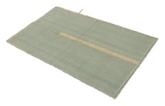 Rug & Kilim’s Contemporary Kilim in Light Blue with Off-White Accents