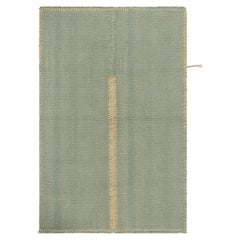 Rug & Kilim’s Contemporary Kilim in Light Blue with Off-White Accents