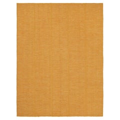 Rug & Kilim - Kilim contemporaneo a strisce color ocra-oro