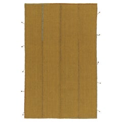 Rug & Kilim's Contemporary Kilim in Ochre Stripes and Columns (Kilim contemporain à rayures et colonnes ocre)