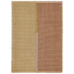 Rug & Kilim's Contemporary Kilim in Orange und Gold mit Beige-Braun