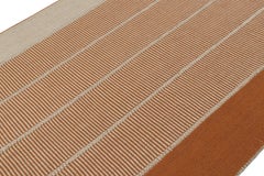 Rug & Kilim’s Contemporary Kilim in Orange & Cream Stripes