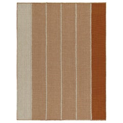 Rug & Kilim's Contemporary Kilim in Orange & Cream Stripes (Kilim contemporain à rayures orange et crème)