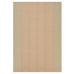 Rug & Kilim’s Contemporary Kilim in Peach and Beige Textural Stripes