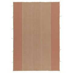 Rug & Kilim’s Contemporary Kilim in Pink and Beige Stripes