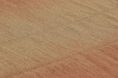 Rug & Kilim’s Contemporary Kilim in Red and Beige Stripes and Geometric Patterns